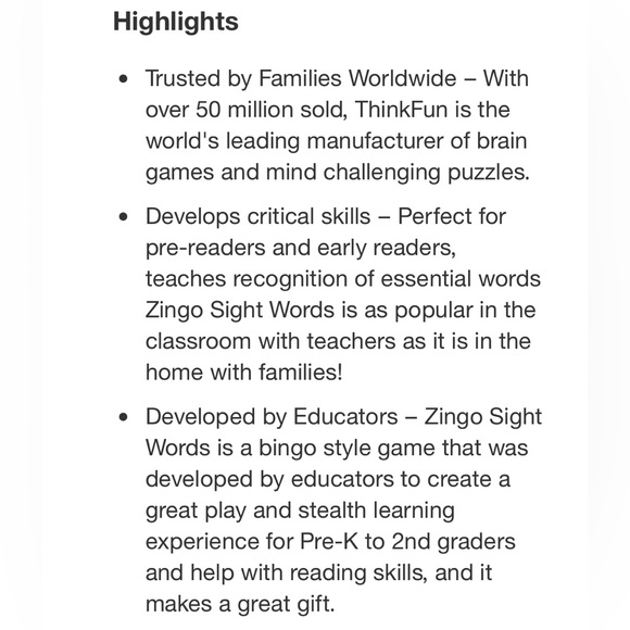 THINKFUN || Zingo Sight Words Game - Picture 9 of 11